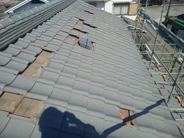 姫路市で補修工事を行う瓦屋根